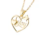 Collar Oro Amarillo 18kt Modelo Corazón I ❤ You - Miniatura 2