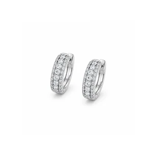 Aros Oro Blanco 18kt Diamantes Argollas Bold 73 Pts
