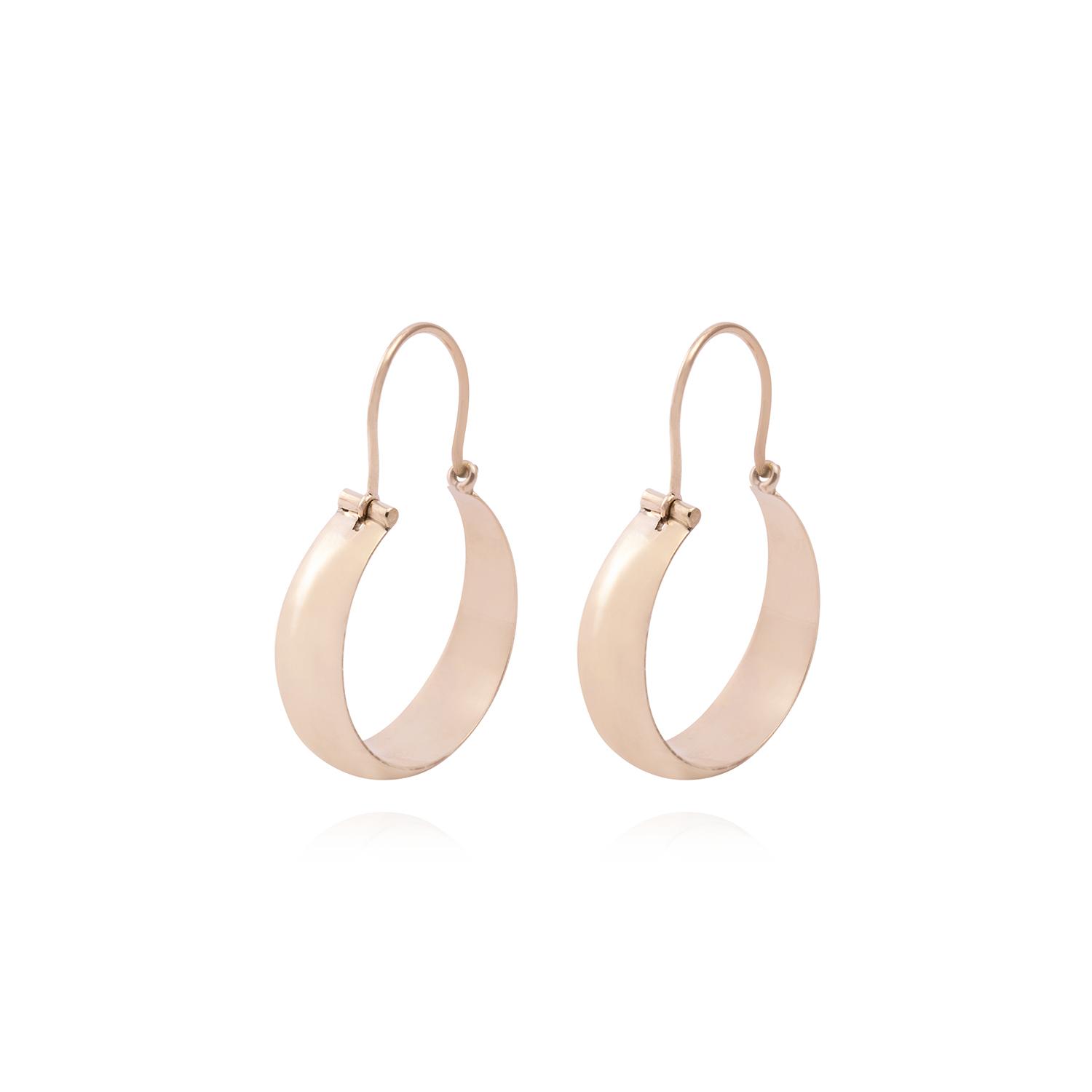 Aros Oro Miel de 18kt Bote Grande 20 mm 1