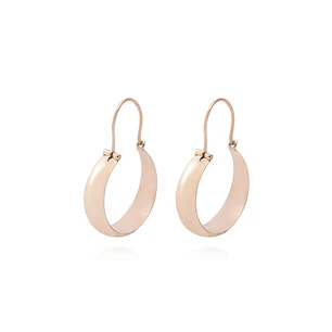 Aros Oro Miel de 18kt Bote Grande 20 mm