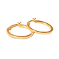 Aros de Oro 18kt Argolla Plana Clasica - Miniatura 2