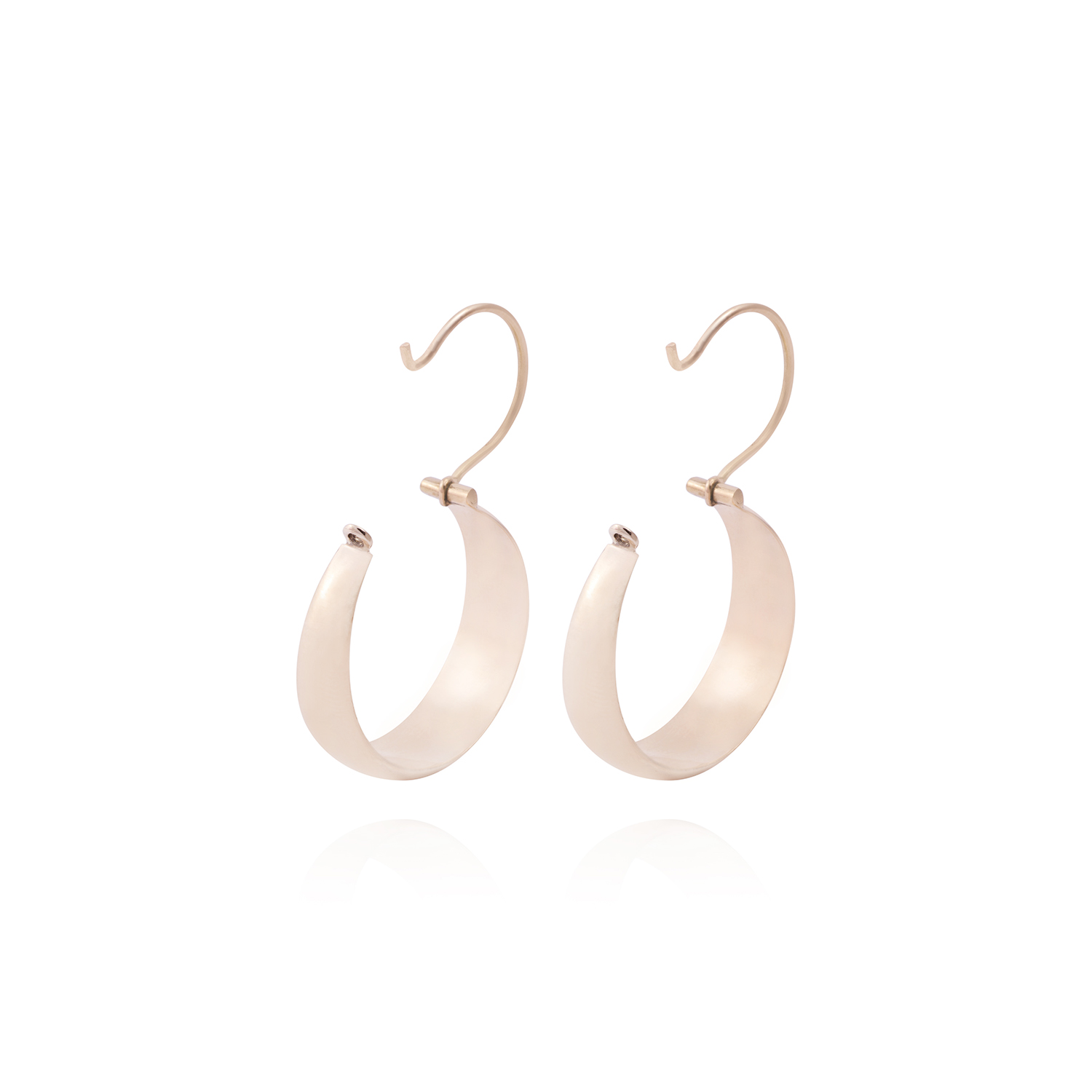 Aros Oro Miel de 18kt Bote Grande 20 mm 3