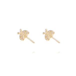 Aros Oro Amarillo 18kt Chinitas y Circonitas