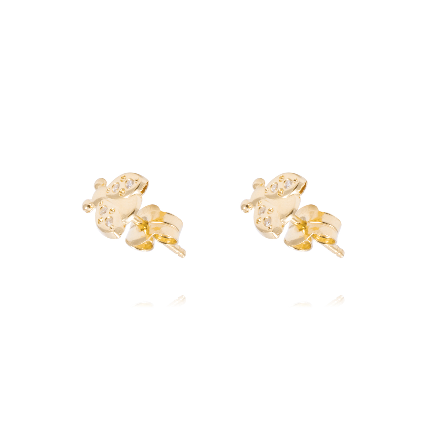 Aros Oro Amarillo 18kt Chinitas y Circonitas 2