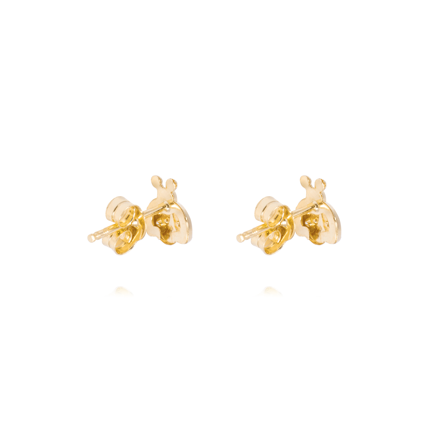 Aros Oro Amarillo 18kt Chinitas y Circonitas 3