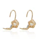 Aros de Oro 18kt Flor Citrino Circón - Miniatura 3