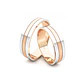 Par Argollas Matrimonio de Oro 18kt Miel y Blanco Royal 5,0mm - Miniatura 3