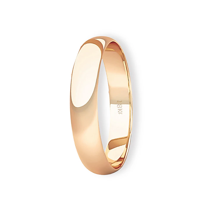 Argolla Matrimonio de Oro Miel 18kt Inglés Rodas de 3,5mm 1