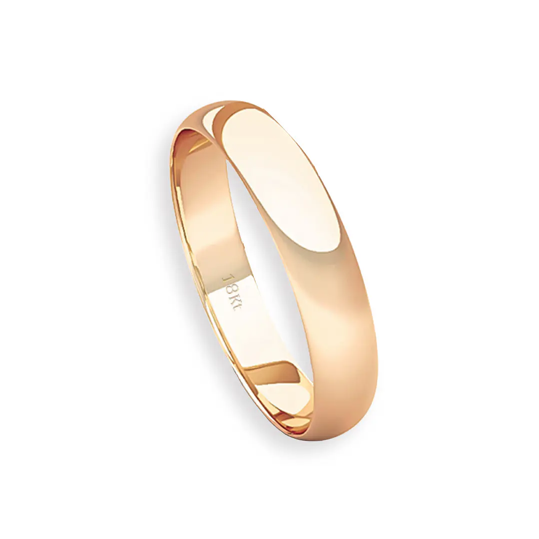 Argolla Matrimonio de Oro Miel 18kt Inglés Rodas de 3,5mm 3