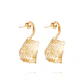 Aros Oro Amarillo 18kt Hoja y Perla Cultivada 10mm - Miniatura 3
