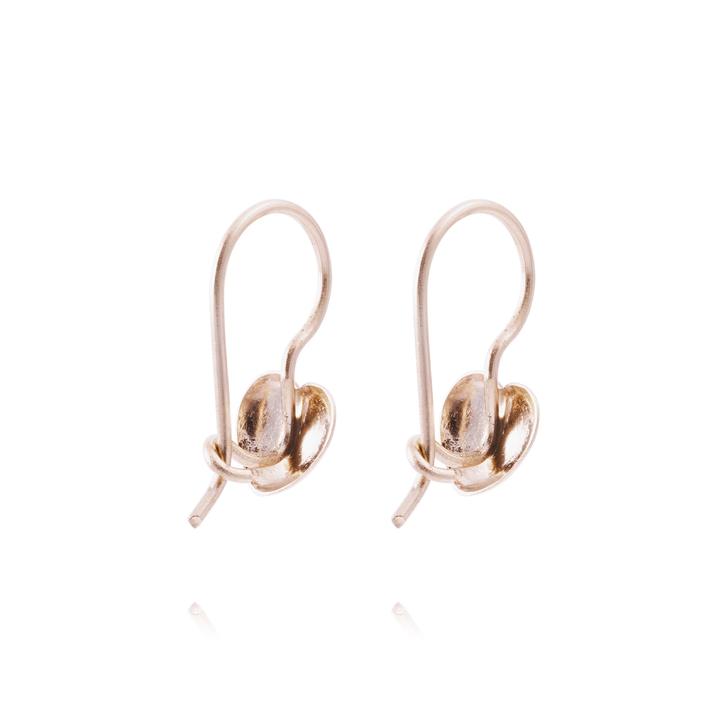 Aros Oro Miel 18kt  Corazón Rigido Pequeño 3