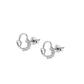 Aros de Plata Esterlina 925 Corazón con Circonita - Miniatura 1