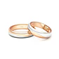 Par Argollas Matrimonio de Oro 18kt Miel y Blanco Lumina 4,5mm - Miniatura 2
