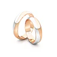 Par Argollas Matrimonio de Oro 18kt Miel y Blanco Lumina 4,5mm - Miniatura 3