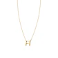 Collar de Plata Esterlina 925 Letra H Revestido en Oro 18kt - Miniatura 3