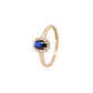 Anillo Compromiso de Oro 18Kt Roseta Circonita-Zafiros - Miniatura 1