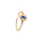 Anillo Compromiso de Oro 18Kt Roseta Circonita-Zafiros - Miniatura 3