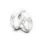 Par Argollas Matrimonio de Oro Blanco 18kt Cuore 4,5mm Diamante 3Pts - Miniatura 3