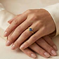 Anillo Oro Miel 18kt Ondas con Circonita Zafiro - Miniatura 4