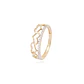 Anillo de Oro Amarillo 18kt Corona de Corazones Circonitas - Miniatura 1