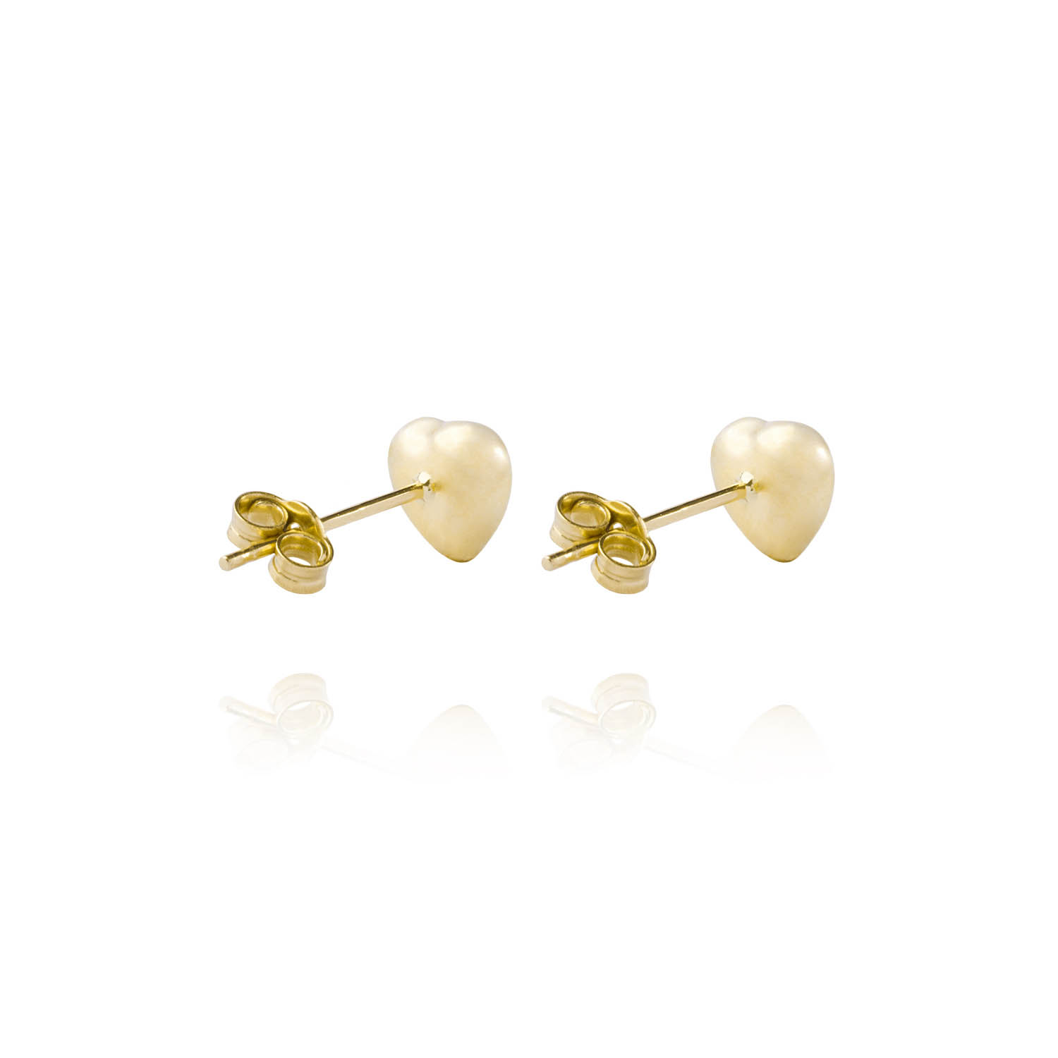 Aros Oro Amarillo 18kt Corazón Macizo 2