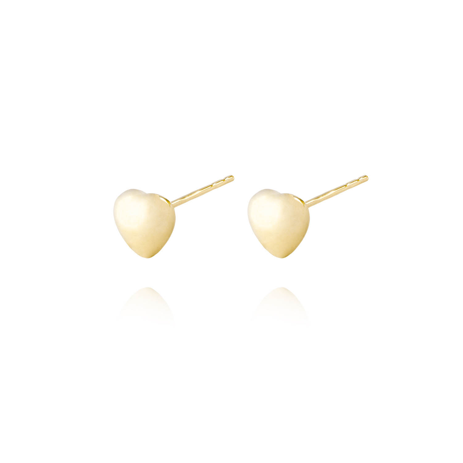 Aros Oro Amarillo 18kt Corazón Macizo 3