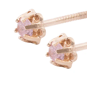 Aros Oro Miel 18kt Rosa de Francia 2,5mm