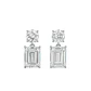 Aros de Plata Esterlina 925 Circonita Emerald Cut - Miniatura 1