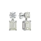 Aros de Plata Esterlina 925 Circonita Emerald Cut - Miniatura 2