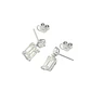 Aros de Plata Esterlina 925 Circonita Emerald Cut - Miniatura 3