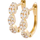 Aros de Oro 18 kt Eslabones con 43 puntos de diamante - Miniatura 2