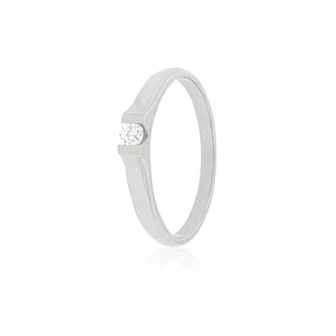 Anillo Compromiso Oro Blanco 18kt  Nantes 1x14ptos Diamante