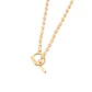 Collar de Plata Esterlina 925 Bolitas planas Bañado en Oro 14kt - Miniatura 3