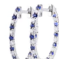 Aros Oro Blanco 18kt Diamantes 26pts total SI/H 34pts Zafiro - Miniatura 2