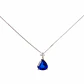 Collar Oro Blanco 18kt Diamantes 2Pts y 1,14 Quilates Zafiro - Miniatura 1