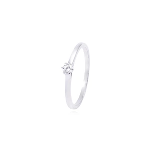 Anillo Compromiso de Oro de 18kt Solitario 6 puntos de diamante