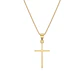 Colgante de Oro Miel 18kt Cruz Lisa - Miniatura 3