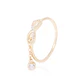 Anillo de Plata Esterlina Infinito Circon mas Cadena Colgante Revestido en Oro 18kt - Miniatura 1