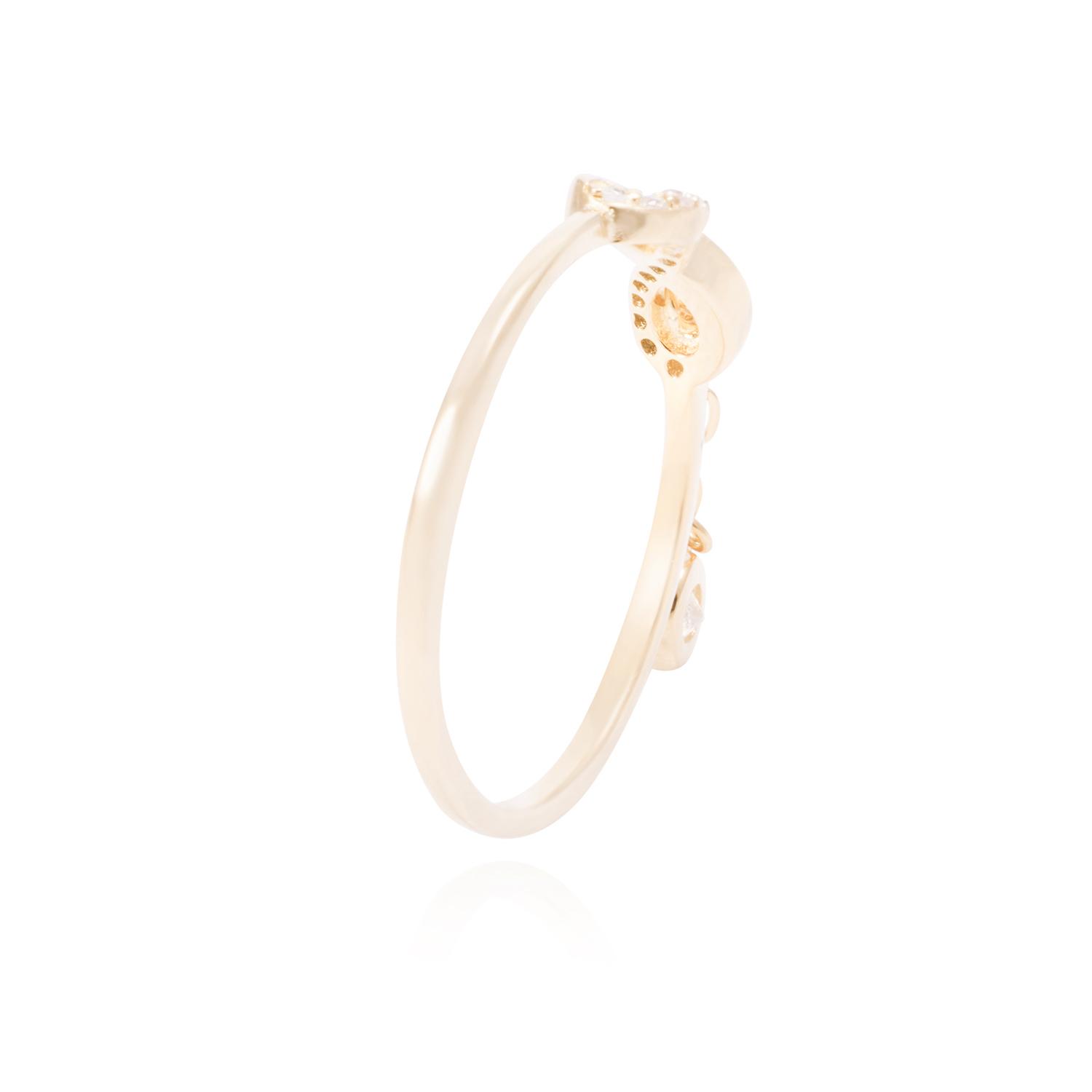 Anillo de Plata Esterlina Infinito Circon mas Cadena Colgante Revestido en Oro 18kt 3