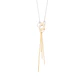 Collar de Plata Esterlina 925 Argollas Bicolor Revestido en Oro 18kt - Miniatura 2