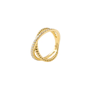 Anillo Oro Amarillo 18kt Diamantes de 11 Pts Corte Brillante