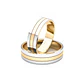 Par Argollas Matrimonio de Oro Amarillo y Platino Royal 5,0mm - Miniatura 1