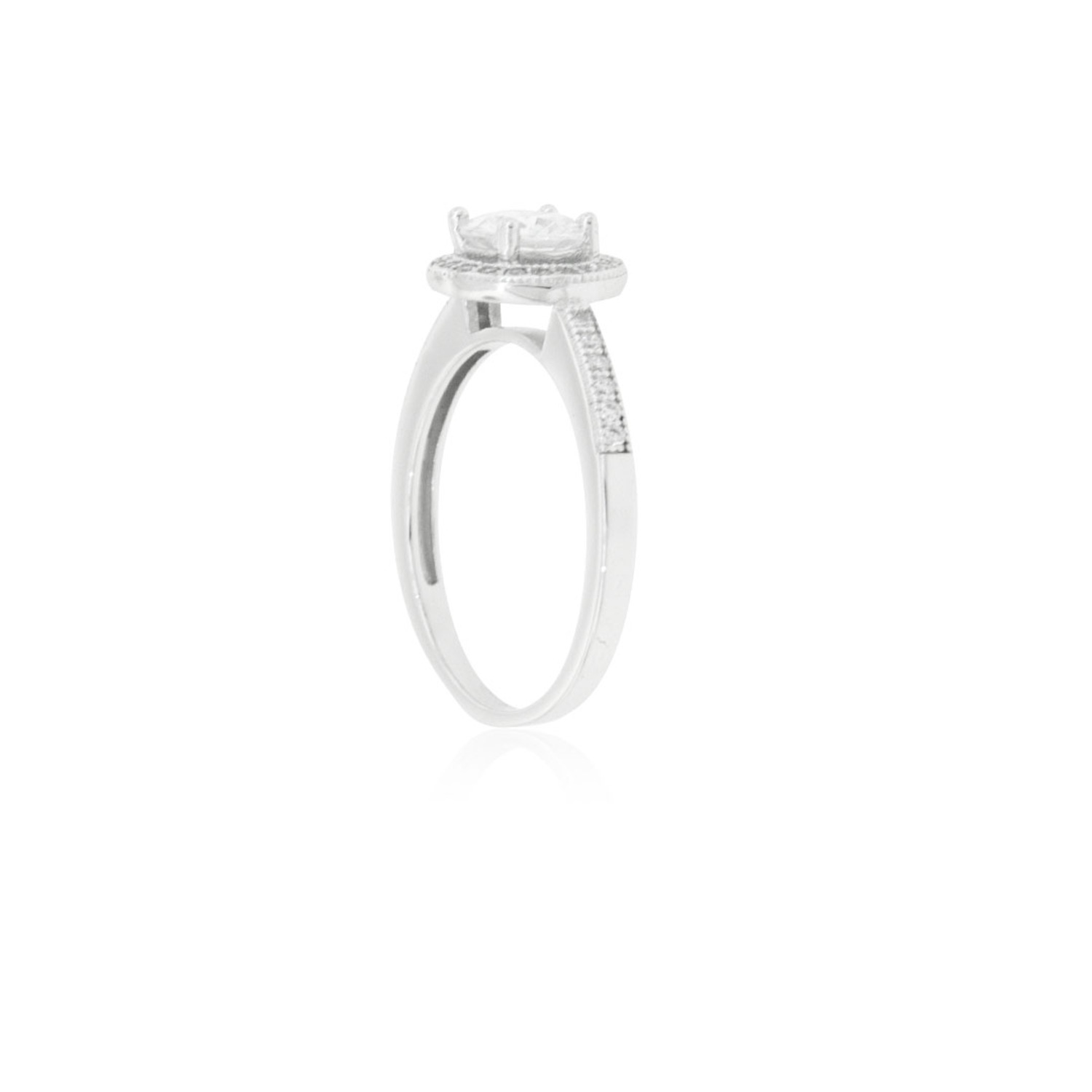 Anillo de Plata Esterlina 925 Solitario Redondo 2