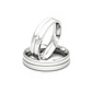 Par Argollas Matrimonio de Oro Blanco 18kt Mia 4,0mm con Diamante 3Pts - Miniatura 1