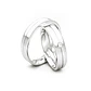 Par Argollas Matrimonio de Oro Blanco 18kt Mia 4,0mm con Diamante 3Pts - Miniatura 3