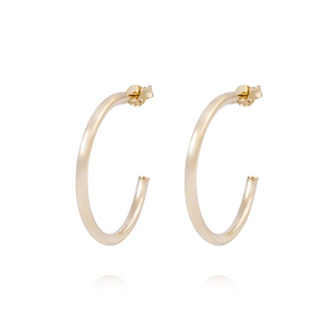 Aros de Oro 18kt Media Argolla 25MM