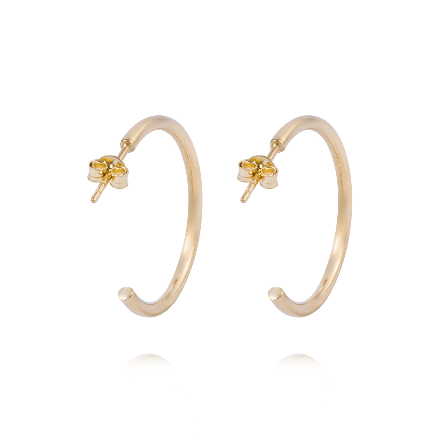 Aros de Oro 18kt Media Argolla 25MM 3