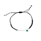 Pulsera de Plata Esterlina 925 Hilo Negro Trebol - Miniatura 2