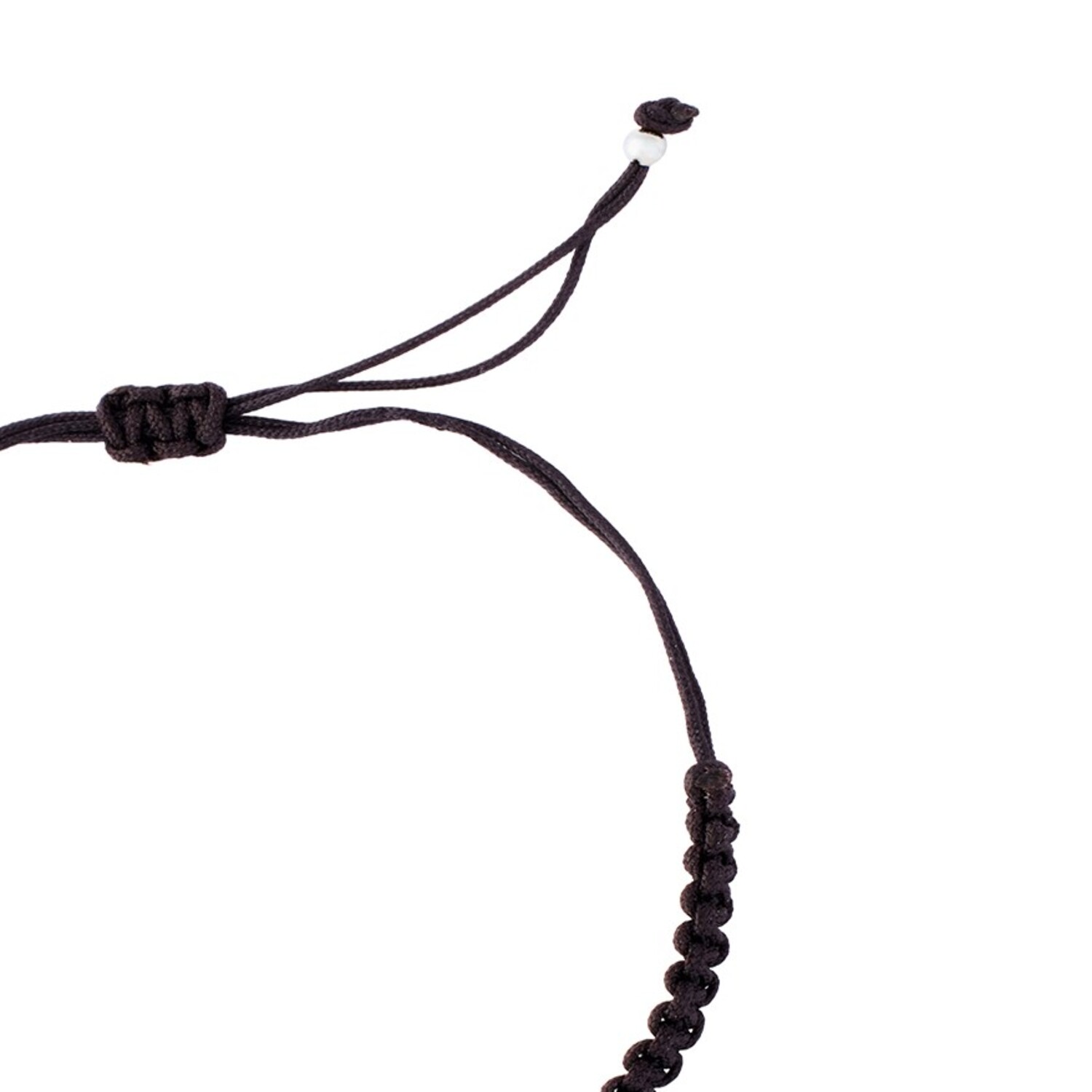 Pulsera de Plata Esterlina 925 Hilo Negro Trebol 3