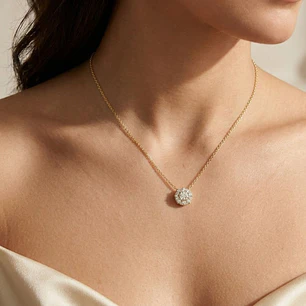 Collar  Oro 18kt Redondo Circon